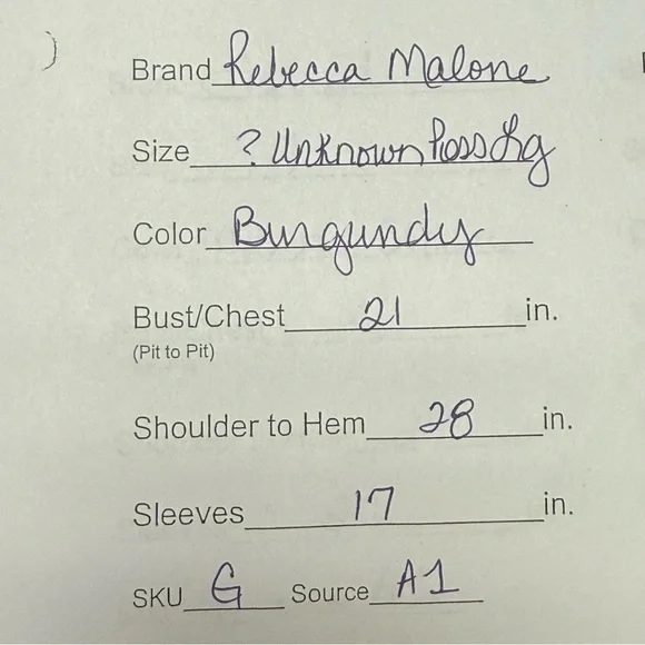 Rebecca Malone Woman Burgundy Ribbed Knit Henley Sweater 3/4 Sleeve Cozy - Picture 7 of 7